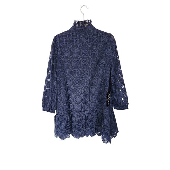 Tuckernuck Navy Organza Palmerston Dress Sz M - Picture 11 of 11